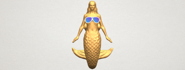 mermaid 01 3D Baskı Modeli .c4d .max .obj .3ds .fbx .stl .blend 