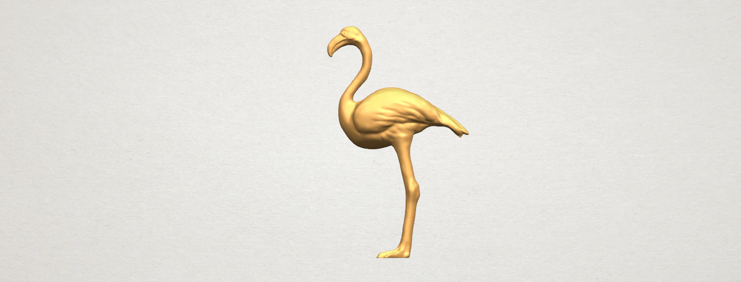 flamingo 01 3D Print Model .c4d .max .obj .3ds .fbx .stl .blend 
