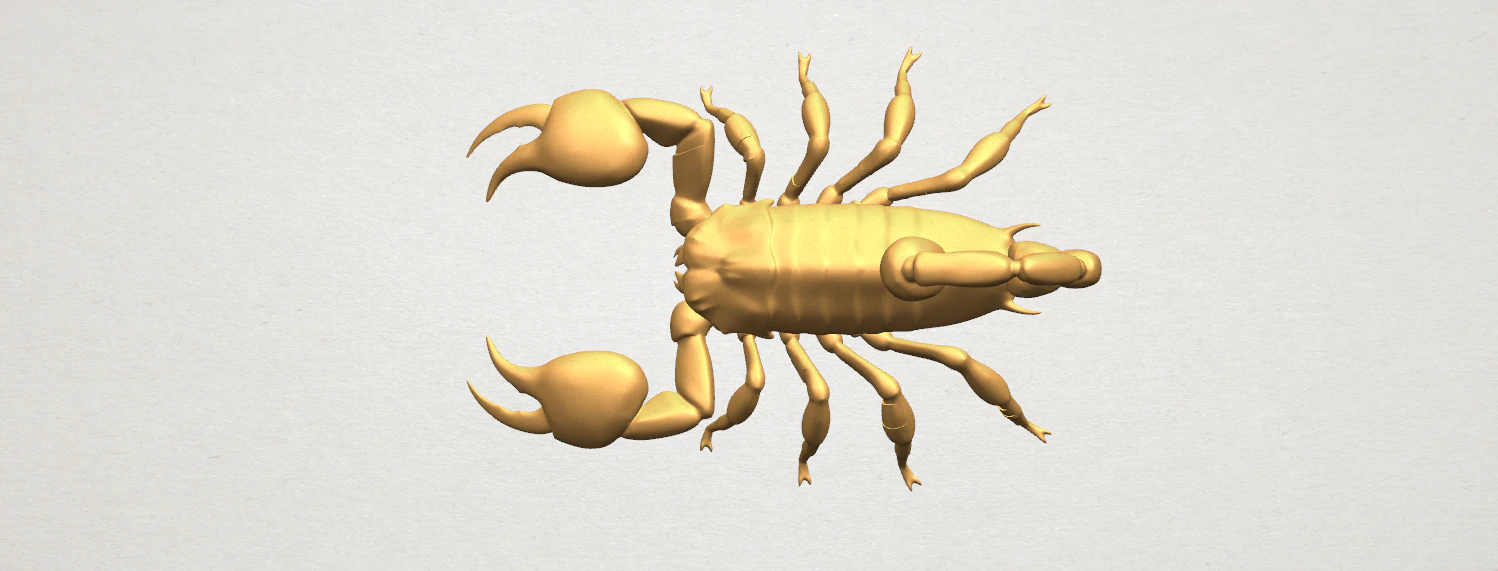 scorpion 3D Print Model .c4d .max .obj .3ds .fbx .stl .blend 