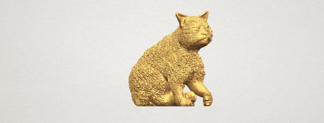 cat 02 3D 프린트 모델 .c4d .max .obj .3ds .fbx .stl .blend 