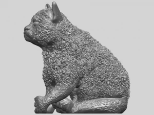 猫02 3D 打印模型