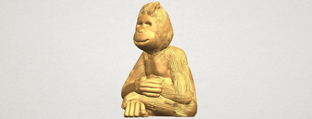 chimpanzee 3Dプリントモデル .c4d .max .obj .3ds .fbx .stl .blend 