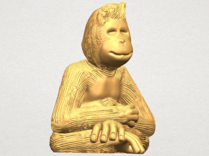 chimpanzee 3Dプリントモデル