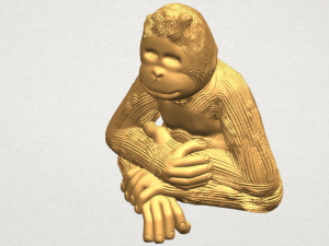chimpanzee 3Dプリントモデル