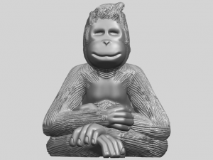 chimpanzee 3Dプリントモデル