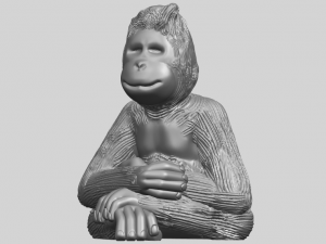 chimpanzee 3Dプリントモデル