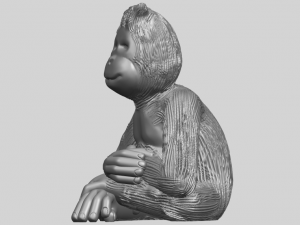 chimpanzee 3Dプリントモデル