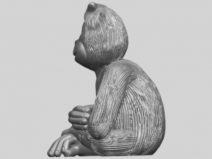 chimpanzee 3Dプリントモデル