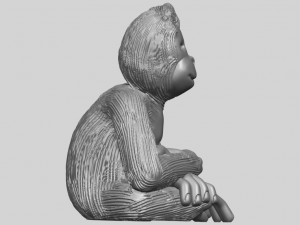 chimpanzee 3Dプリントモデル