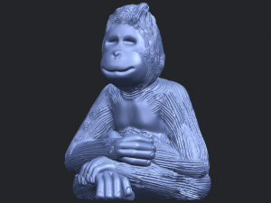 chimpanzee 3Dプリントモデル