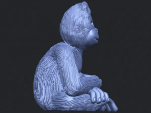 chimpanzee 3D Print Model