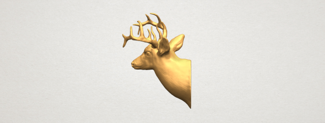 deer head 3Dプリントモデル .c4d .max .obj .3ds .fbx .stl .blend 