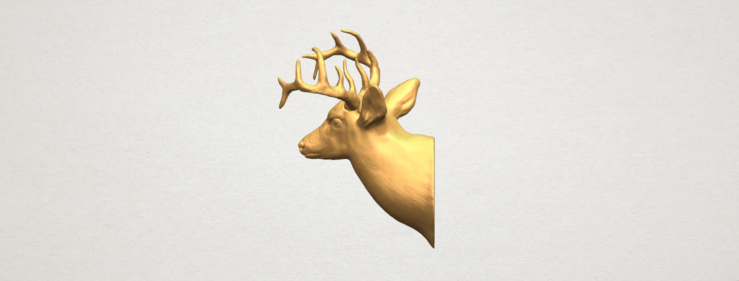 deer head 3D Print Model .c4d .max .obj .3ds .fbx .stl .blend 