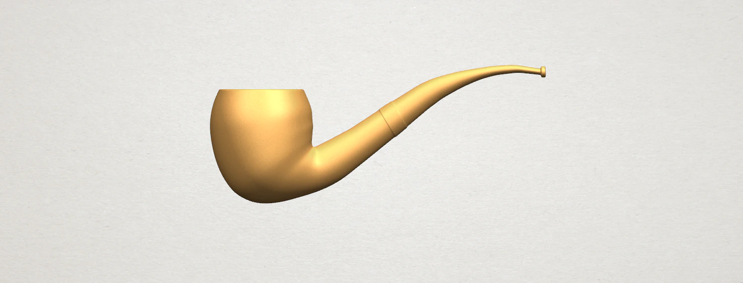 tobacco pipe 3D Print Model .c4d .max .obj .3ds .fbx .stl .blend