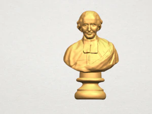 скульптура головы человека 02 3D Принт Модель