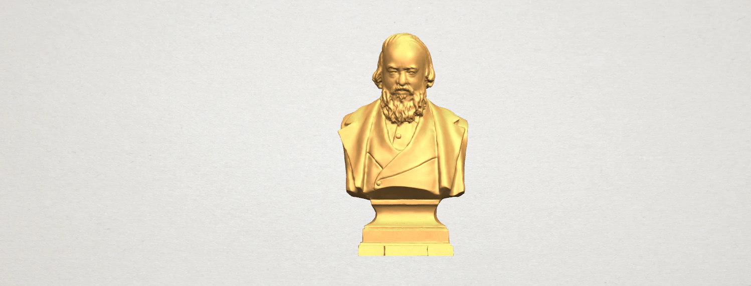sculpture of a head of man 03 3D Print Model .c4d .max .obj .3ds .fbx .stl .blend 