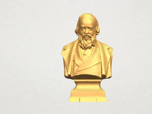 escultura de una cabeza de hombre 03 Modelo de impresión 3D