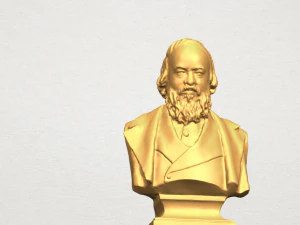sculpture of a head of man 03 3D Print Model