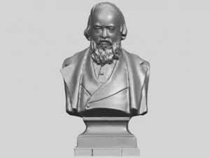sculpture of a head of man 03 3D Print Model