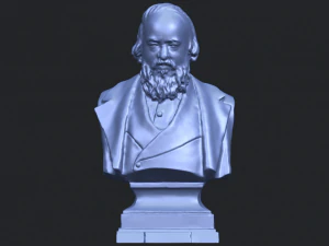 sculpture of a head of man 03 3D Print Model