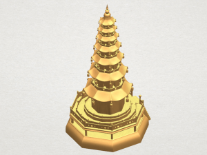 chiness pagoda Modèles 3D en vedette
