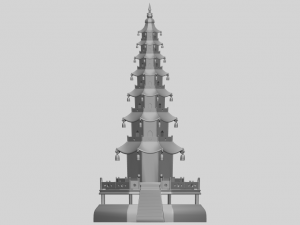 chiness pagoda Modèles 3D en vedette