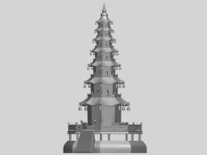 chiness pagoda Modèles 3D en vedette