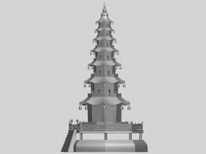 chiness pagoda Modèles 3D en vedette