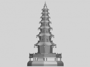 chiness pagoda Modèles 3D en vedette
