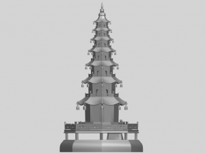 chiness pagoda Modèles 3D en vedette