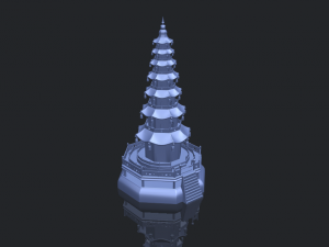 chiness pagoda Modèles 3D en vedette