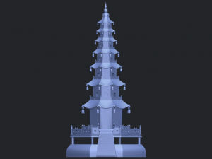 chiness pagoda Modèles 3D en vedette
