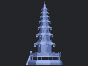 chiness pagoda Modèles 3D en vedette
