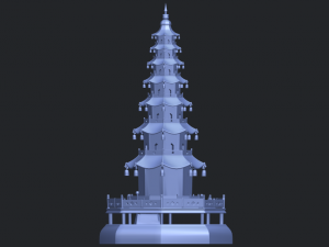 chiness pagoda Modèles 3D en vedette