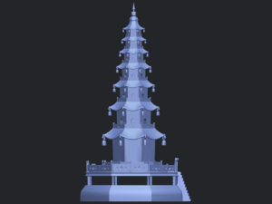 chiness pagoda Modèles 3D en vedette