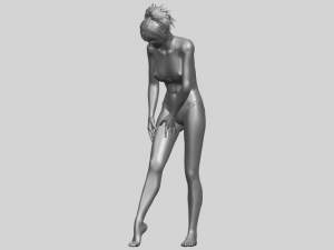 naked girl c04 Model Cetak 3D