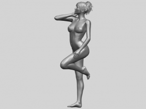 naked girl c06 3D-printmodel