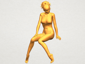 naked girl e02 Modèles 3D en vedette