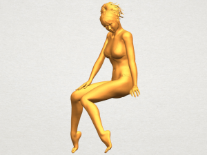 naked girl e02 Modèles 3D en vedette
