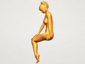 naked girl e02 Modèles 3D en vedette