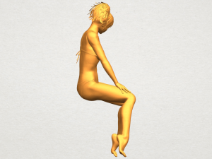 naked girl e02 Modèles 3D en vedette