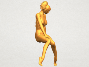 naked girl e02 Modèles 3D en vedette
