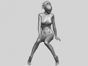 naked girl e02 Modèles 3D en vedette