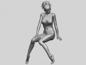 naked girl e02 Modèles 3D en vedette