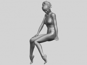 naked girl e02 Modèles 3D en vedette