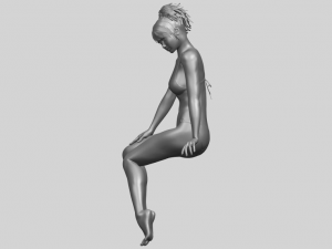 naked girl e02 Modèles 3D en vedette
