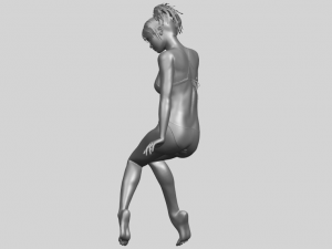 naked girl e02 Modèles 3D en vedette