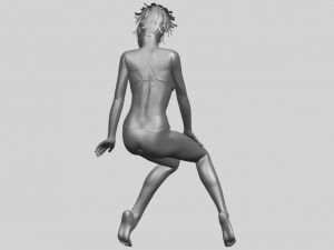 naked girl e02 Modèles 3D en vedette