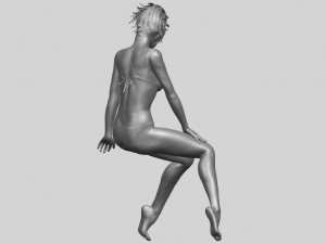 naked girl e02 Modèles 3D en vedette