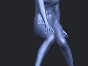 naked girl e02 Modèles 3D en vedette
